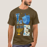 Camiseta LOVE Cute Hanukkah Decoraciones Dreidel Menorah Ch<br><div class="desc">AMOR A La Cuta Decoración De Hanukkah Dreidel Menorah Chanukah T-Shirt .</div>