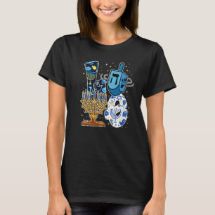 Camiseta LOVE Cute Hanukkah Decoraciones Dreidel Menorah Ch