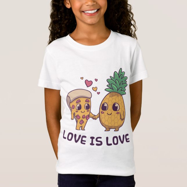 Camiseta Love Cute Pride Pizza (Anverso)