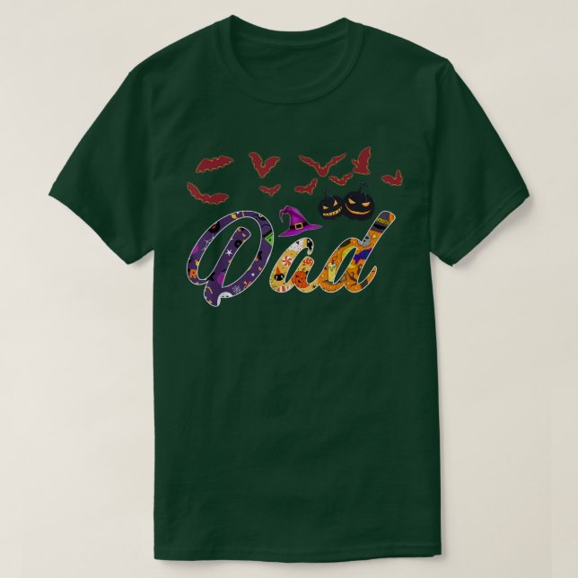 Camiseta Love Dad Pumpkin Witch Halloween  (Diseño del anverso)