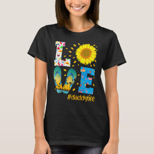 Camiseta Love Daddy Life Flip Flops Sunflower Summer 1