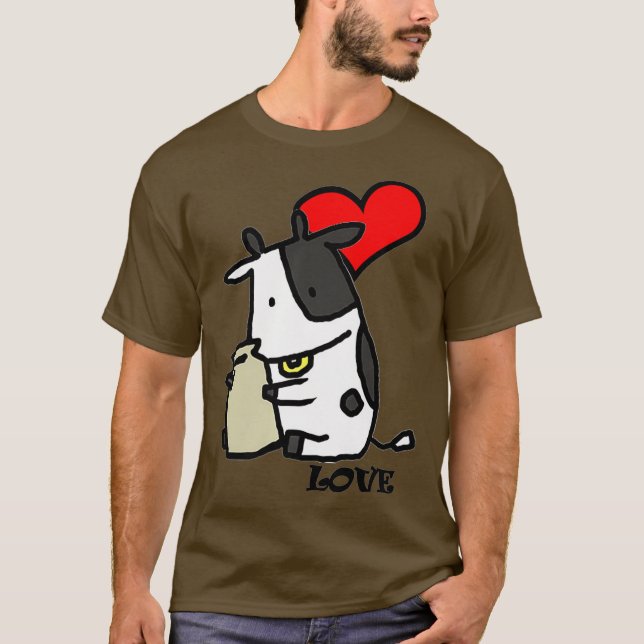 Camiseta Love Dairy Cow Farming Premium (Anverso)