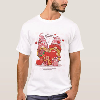 Camiseta love_de_pareja_lindo_gnome_con_don_box_valentina