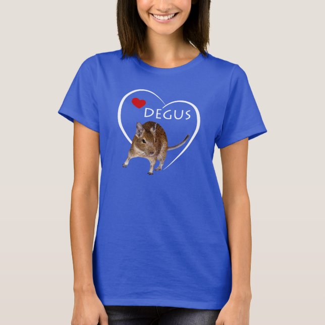 Camiseta Love Degus Tee (para colores oscuros) (Anverso)