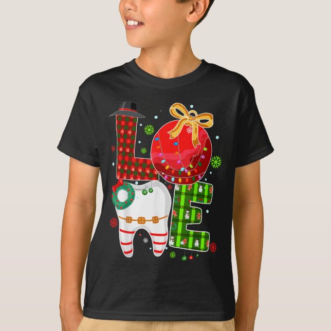 Camiseta Love Dental Life Bauble Tooth Dentist Fall Christm (Anverso)