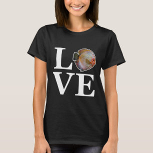 Camiseta Love Discus Fish Retro Fish Keeper Aquarium Hobby