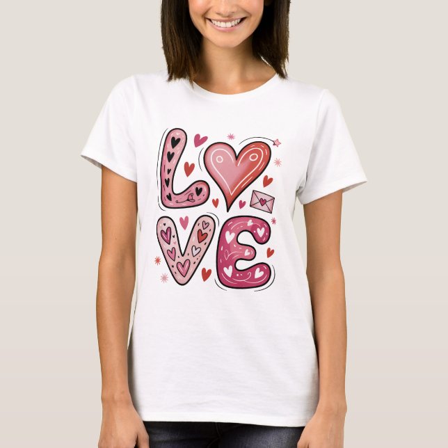 Camiseta Love Doddle Valentines Day Heart (Anverso)