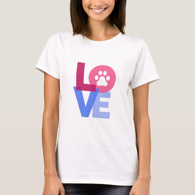 Camiseta LOVE Dog Paw (Anverso)