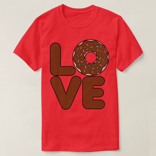 Camiseta Love Donut Chocolate (Diseño del anverso)