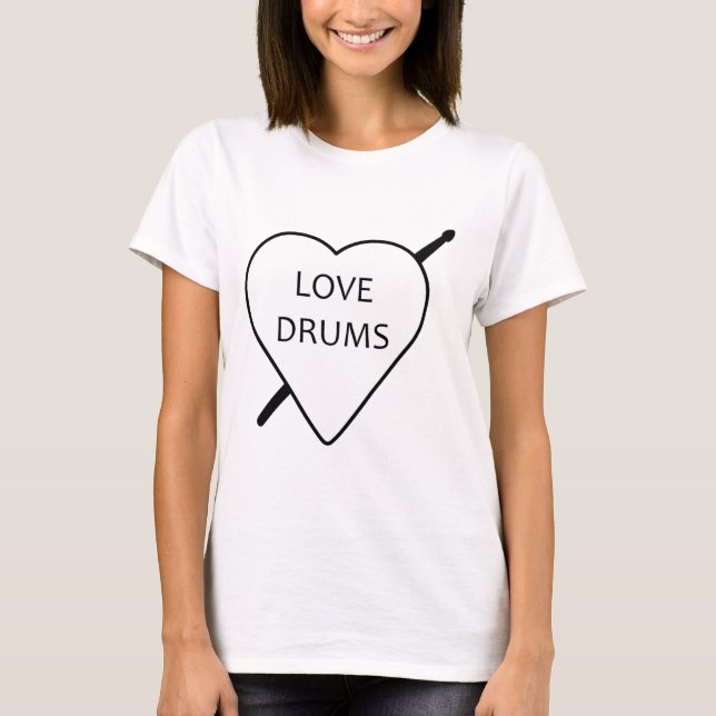 Camiseta Love Drums (Anverso)