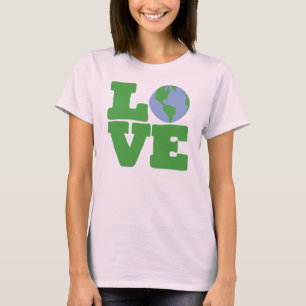 Camiseta LOVE Earth (green text)