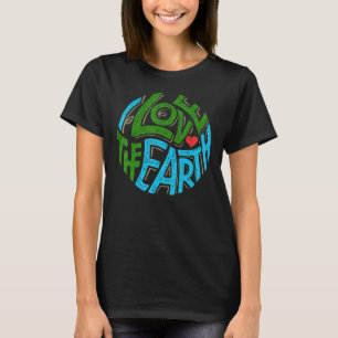 Camiseta Love Earth Hipster Tattoo Earth Heart Earth Day