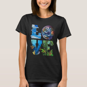Camiseta Love Earth Nature Ambiental Love Earth Day