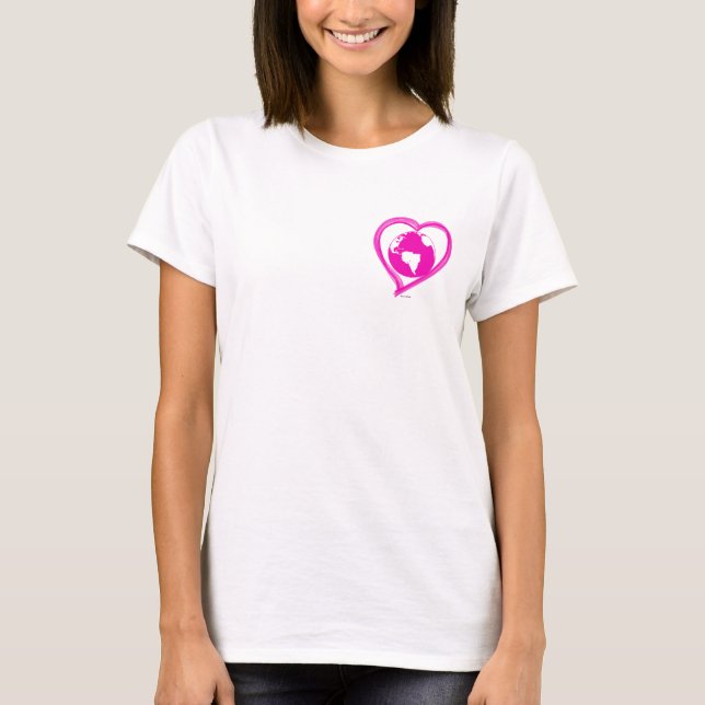 Camiseta LOVE EARTH (rosa) (Anverso)