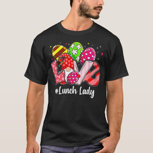 Camiseta Love Easter Gnome Lunch Lady Bunny Happy Easter dr (Anverso)