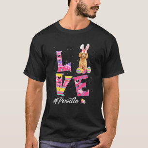 Camiseta Love Easter Poodle Bunny Ears Divertidos amantes d