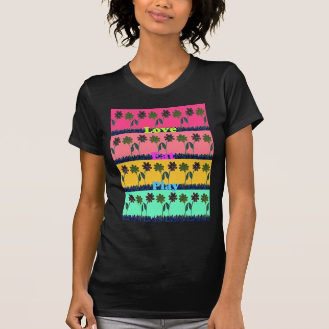 Camiseta Love Eat Play Art Print (Anverso)