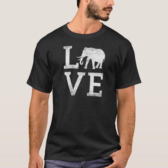 Camiseta Love Elephant Raglan (Anverso)