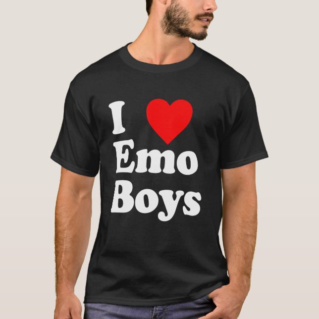 Camiseta Love Emo Boys Heart Trendy Egirl Eboy GF Aesthetic (Anverso)