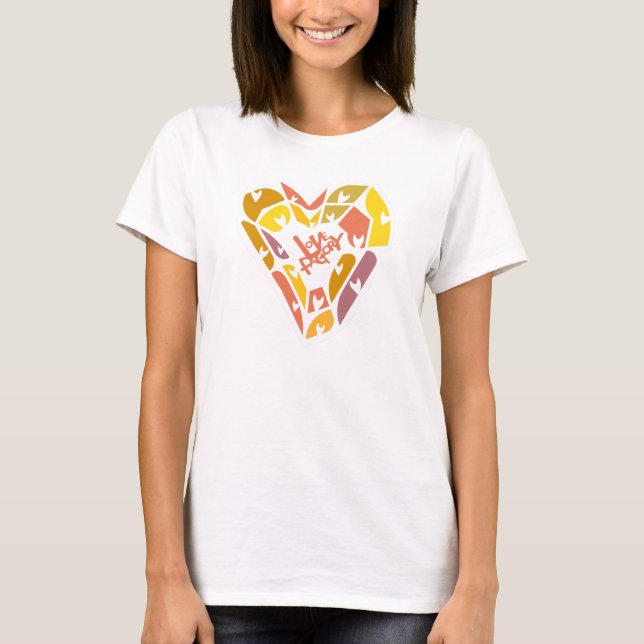 CAMISETA LOVE FACTORY HEARTS BY MASANSER  (Anverso)