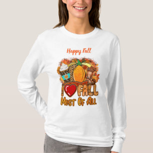 Camiseta Love Fall Autumn Personalizar Textos