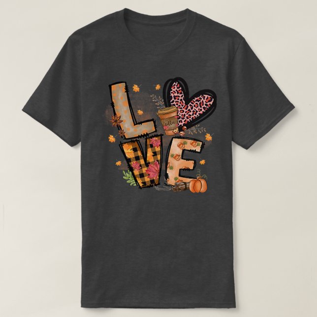 Camiseta Love Fall Cosy Autumn (Diseño del anverso)