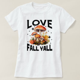 Camiseta Love Fall Y | Hojas otoñales | Caída Cuta