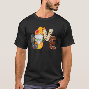 Camiseta Love Fall Y'all Gnome Cute Fall Autumt Pumpkin Wom
