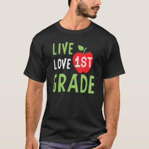Camiseta Love First Grado Happy Fall Acción de Gracias a la