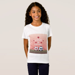 Camiseta Love & Football - Arte Pixelado