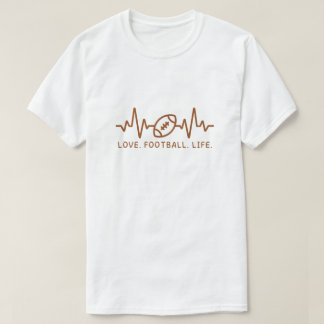 Camiseta Love Football Life Heartbeat Tee