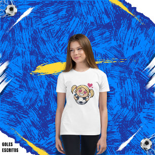 Camiseta Love for soccer kawaii anime design