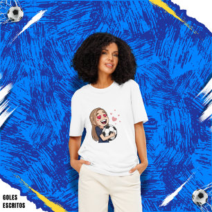 Camiseta Love for soccer kawaii anime design