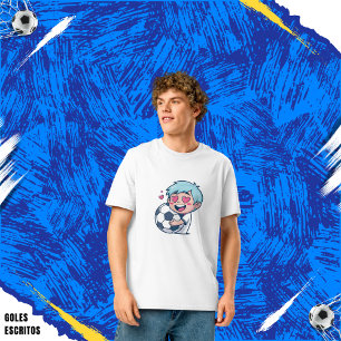 Camiseta Love for soccer kawaii anime design