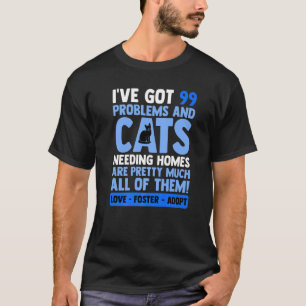 Camiseta Love Foster Adopta Gato Cita Adopción Animal Rescu