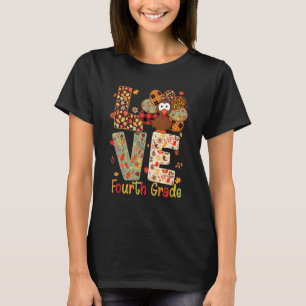 Camiseta Love Fourth Grave Turkey Leopard Happy Thanksgivin