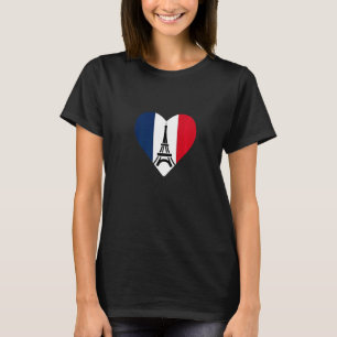 Camiseta Love France Paris Torre Eiffel Bandera Francesa