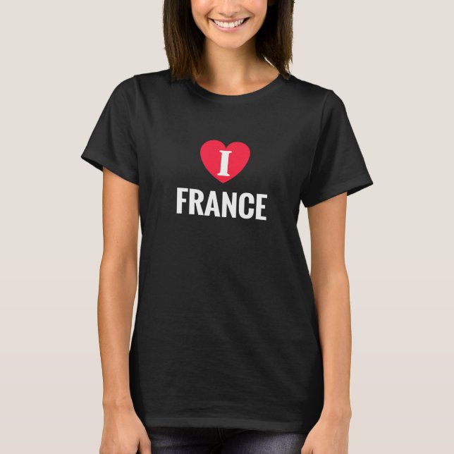 Camiseta Love France Patriotic Home Country Travel (Anverso)
