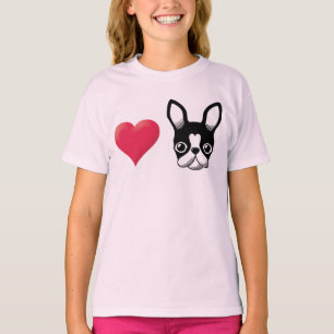Camiseta Love French Bulldog/Boston Terrier2 Black