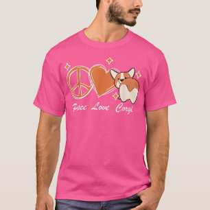 Camiseta Love Funny Corgi , Cute Happy Dog