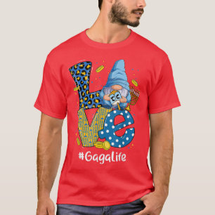 Camiseta Love Gaga Life Leopard Gnome Happy Chanukah Gnome