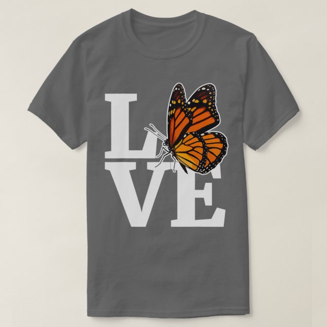 Camiseta LOVE Girls Monarch Butterfly Shirt Milkweed Butter (Diseño del anverso)
