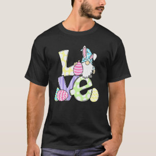 Camiseta Love Gnome Bunny Pastel Primavera Caza Huevos Cone