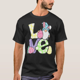 Camiseta Love Gnome Bunny Pastel Primavera Caza Huevos Cone