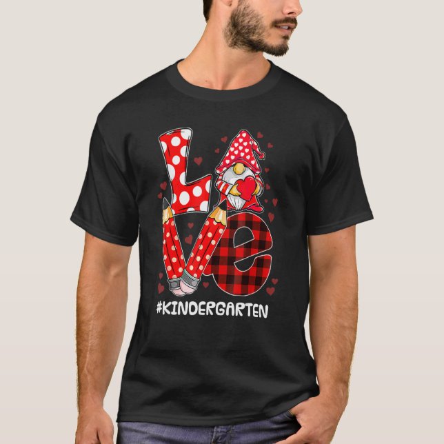 Camiseta Love Gnome Día de San Valentín de guardería Stu (Anverso)