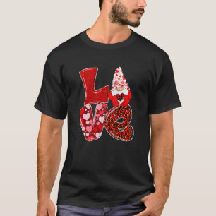 Camiseta LOVE Gnome Día de San Valentín Funny Cute Gnomie L