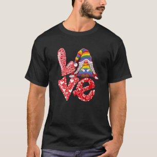Camiseta LOVE Gnome Día de San Valentín Gay Pride Arcoiris