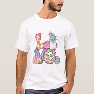 Camiseta Love Gnome Easter Hippie Egg Hung Funny Gnome E