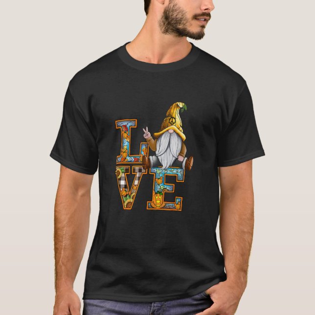 Camiseta Love Gnome Fall Vibes Fall temporada disfraces con (Anverso)