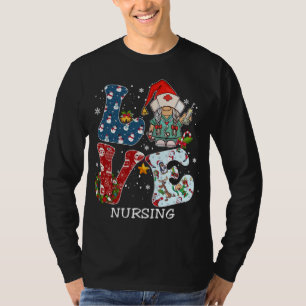 Camiseta LOVE Gnome Navidades de Enfermería Pajama